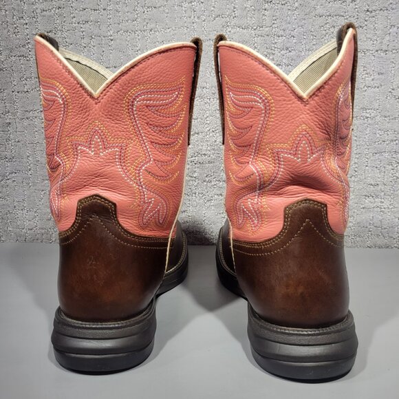 Ariat Anthem Shortie Myra Women’s Size US 10B Brown Pink Leather Cowboy Boots. - Picture 3 of 12